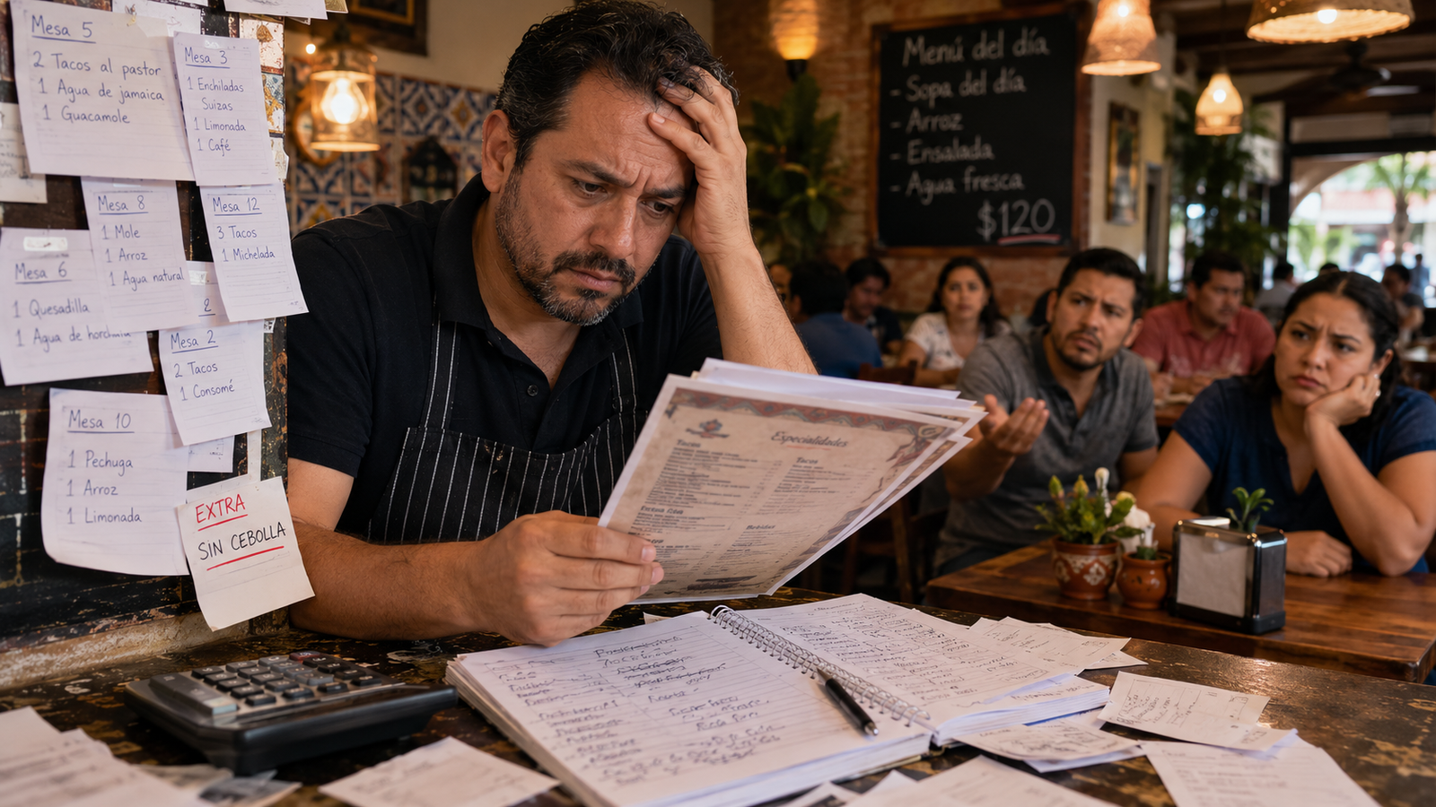 Problemas del menú físico en restaurantes